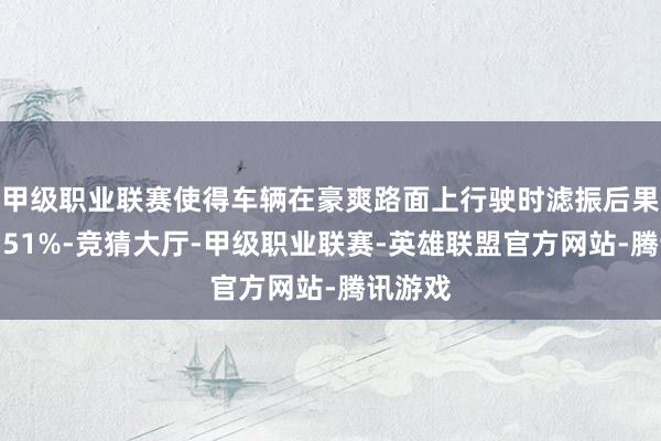 甲级职业联赛使得车辆在豪爽路面上行驶时滤振后果耕种了51%-竞猜大厅-甲级职业联赛-英雄联盟官方网站-腾讯游戏