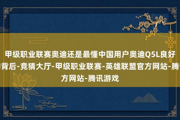 甲级职业联赛奥迪还是最懂中国用户奥迪Q5L良好成绩的背后-竞猜大厅-甲级职业联赛-英雄联盟官方网站-腾讯游戏
