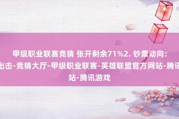 甲级职业联赛竞猜 张开剩余71%2. 钞票动向：主动出击-竞猜大厅-甲级职业联赛-英雄联盟官方网站-腾讯游戏